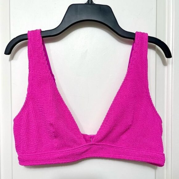 Good American Always Fit Bikini Top in Pink Size 3 / L - Picture 3 of 10
